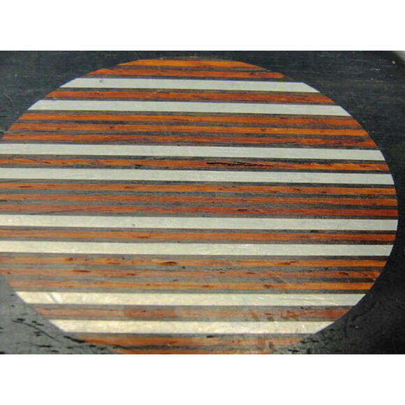 Other - 1975 Pewter Handmade Signed GHHR & Stamp Exotic Wood Inlay Vintage Belt Buckle